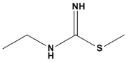 Molecular Structure of 44595-80-4 (Carbamimidothioic acid, ethyl-, methyl ester)